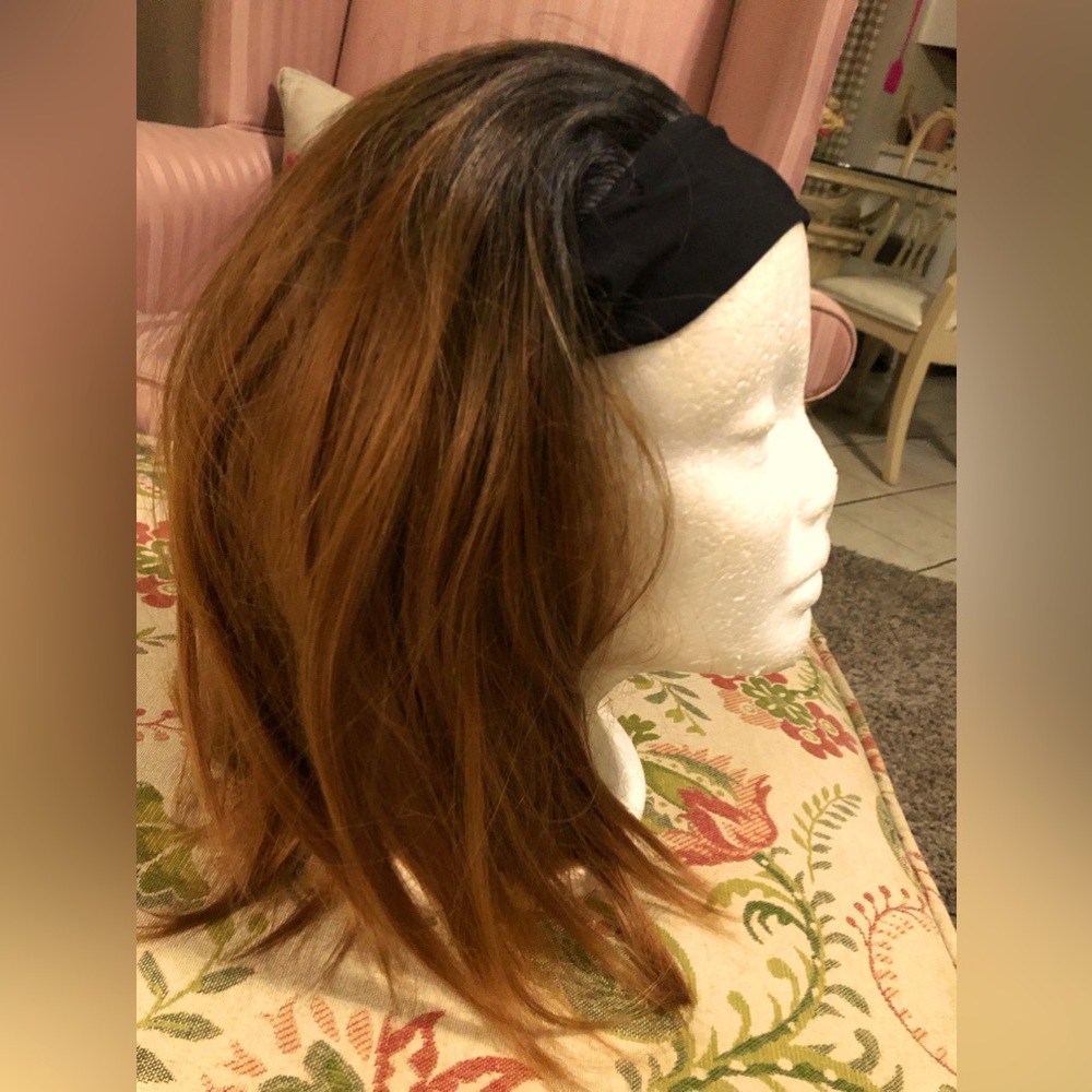 Honey Blonde headband wig